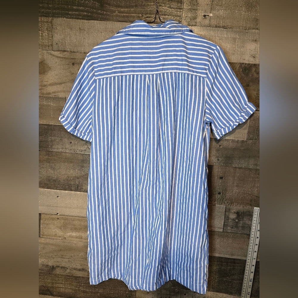 Old Navy Blue and White Striped T shirt dress - Picture 7 of 7